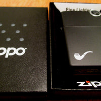 Zippo Black Matte Pipe Lighter smoking gentleman dad dapper Made in USA NEW