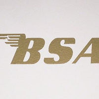 BSA Decal peel and stick gas tank decal sticker gold logo 6 7/8" x 1 7/8"