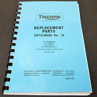 Replacement Parts Catalog manual mini book list spares 1960-1962 Triumph 650