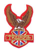 Triumph 1970s NOS vintage patch jacket badge Bonneville T120 TR6 TR7 T100 