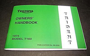 Triumph Trident 1975 T160 owners manual electric start