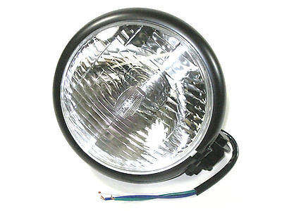 Bottom mount headlight flat matte black 5 3/4