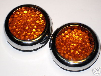 BSA Triumph gas tank Lucas REFLECTORS round reflector set 57161 99-9900 60-0691