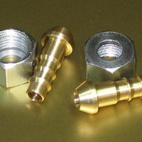 petcock spigots brass barbed & nuts for 1/2" thread Triumph Norton spigot set