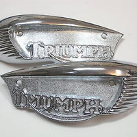Triumph tank badges 1966 1967 & 1968 large brow type UK Made badge set