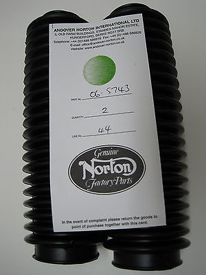 NORTON fork gaiters rubber boots 750 850 1970 - 75 gaiter boot set 06-5743 UK