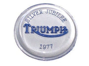 Triumph Silver Jubilee 1977 tank top badge 83-7093