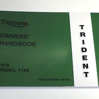 1975 Triumph Trident T160 Owners handbook