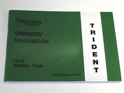 1975 Triumph Trident T160 Owners handbook