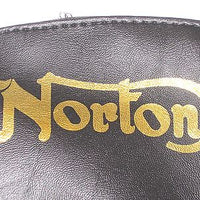 Norton seat cover gold logo check top checkered top MKII MKIII Roadster