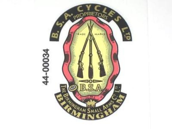 BSA piled arms decal full color side cover stacked rifles pre-unit Cyc ...