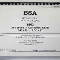 BSA A65 650 Replacement Parts List manual book 1963 Rocket Star