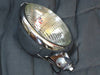 Bates style headlight complete vintage chrome bottom mount Halogen glass bulb