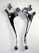 Amal type motorcycle TRIUMPH NORTON BSA CHROME 7/8" HANDLEBAR Vintage LEVER SET