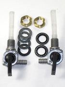 gas PETCOCK SET 1/4" BSP British fuel valve Triumph Norton BSA tap locknut