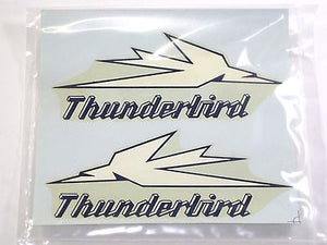 Thunderbird waterslide sidecover decals 6 1/8" x 2.5" Triumph decal motorcycle