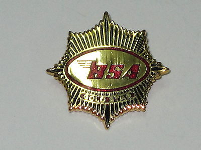 BSA Gold Star badge gold chrome pin Made in England