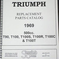 Triumph 1969 500 full sized parts book T90 T100 69 8.5 x 11