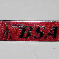 BSA Piled Arms & Stacked Rifles lapel pin Red made in England badge uk