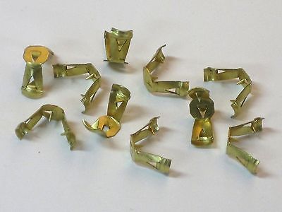 10 each Straight Distributor magneto staple brass spark plug wire connector conn