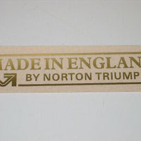Made In England by Norton Triumph vinyl peel and stick decal 60-4556