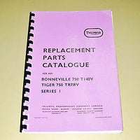 Triumph 750 Replacement Parts Catalogue spares manual book 99-2251 T140 1974
