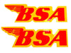 BSA Decal peel and stick B44 41-8051 gas tank decals 7" x 2-1/4"