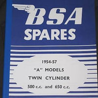 BSA spare parts book 1954 - 57 A Models 500 650 A7 A10 UK Made