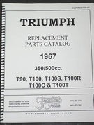 Triumph 1967 350 500 full parts book T90 T100 8.5 x 11