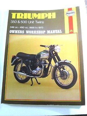 Triumph 350 500 unit twins Haynes workshop manual 1958 59 60 61 62 63 64 to 1974