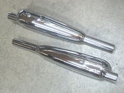 Triumph Muffler Set TR6C T100C 70-9670 70-9669 1969 70 71 UK Made mufflers