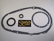 Triumph T140 TR7 5 speed clutch sprocket seal leak set primary & window gasket