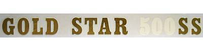 BSA Gold Star SS Logo Varnish transfer Decal