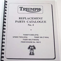 Triumph 1961 62 63 500 Twin replacement parts book 3TA 5TA T100A T100S/S catalog