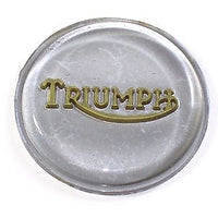 Triumph tank top badge silver gold logo T140 Bonneville emblem