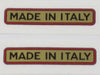 MADE IN ITALY small decal 2 each vinyl peel and stick die-cut gold black red
