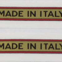 MADE IN ITALY small decal 2 each vinyl peel and stick die-cut gold black red