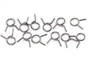 12 each Fuel line clips 1/2" OD Motorcycle Auto hose tube clamps spring clamp