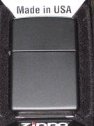 Zippo cigarette lighter Regular Size Black Matte Sleek Made in U.S.A. USA NEW