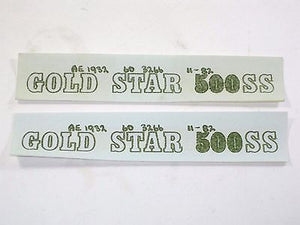 2 decal set BSA Gold Star 500 SS varnish transfer set 60-3266 AE1932