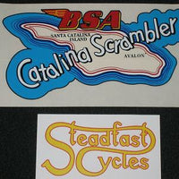 BSA Catalina Scrambler motorcycle vinyl decal transfer