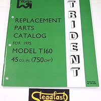 Triumph Trident Model T160 Replacement Parts Catalog manual book 1975 00-5754
