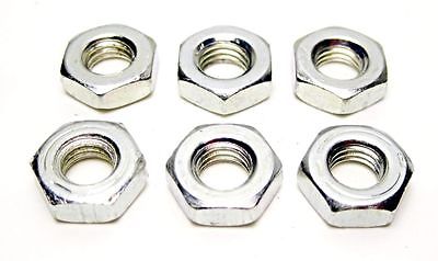 14-0401 set 6 nuts low profile nut Triumph BSA 1/4 x 28 thin locking nut