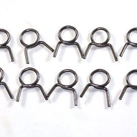 10 Fuel line clips 7/16" OD Motorcycle hose tube clamps oil tubing spring clamps