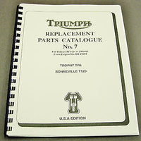 Triumph TR6 T120 Replacement Parts Catalogue No7 manual book 1969 650 99-0882