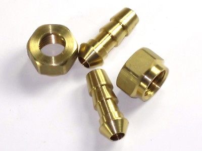 Fuel spigot pipe + nut 3/16 BSP for Ewarts push pull petcock BSA Threads 3/8