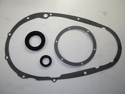 Triumph T120 TR6 4 speed clutch sprocket seal leak set primary & window gasket