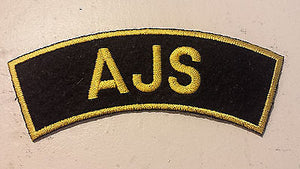 AJS Motorcycle patch shoulder flash vintage embroidered arm badge