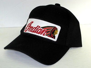 Indian Motorcycle Red Logo Black Hat Embroidered Logo Adjustable Back