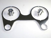 T-140 Instrument bracket aluminum & fork caps Triumph tach speedo mount plate